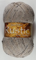 James C Brett - Rustic Aran Tweed - 02 Beige Multi-Fleck